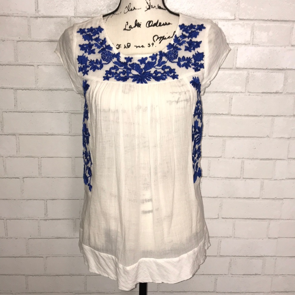 Sabine embroidered peasant blouse